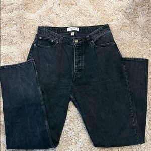 Abercrombie The Dad High Rise Curve Love Black Jeans